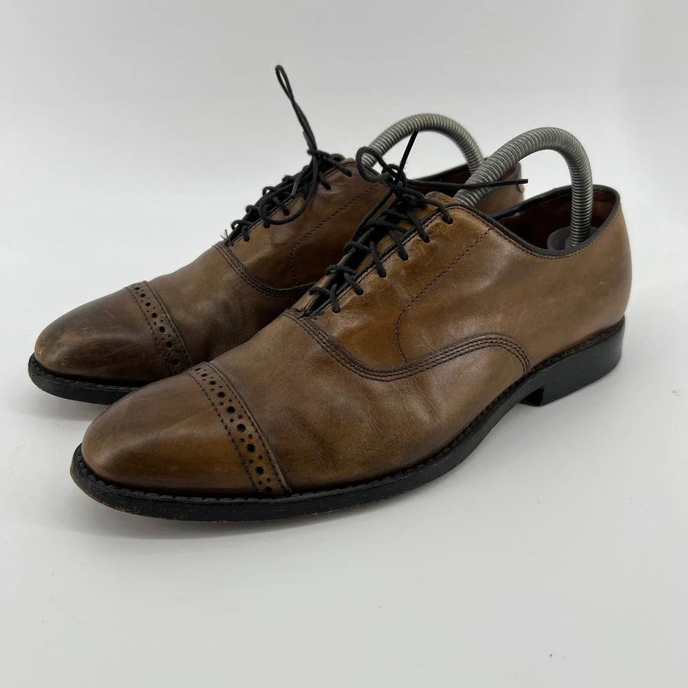 Allen Edmonds Fifth Avenue‎ Cap Toe Oxford Leather Dress Shoes Men 8 Brown